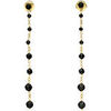 Boucles oreilles Orusbijoux Boucles D'oreilles Argent Dor&eacute;e Chaine Cascade Pierre Dor&eacute;