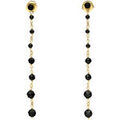 Boucles oreilles Orusbijoux Boucles D'oreilles Argent Dor&eacute;e Chaine Cascade Pierre Dor&eacute; Grenoble