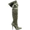 Cuissardes Saint Laurent Bottes en velours kaki