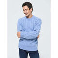 Pull Lee Cooper Pull torsad&eacute; bleu en laine Bleu