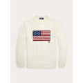 Pull Ralph Lauren Pull drapeau blanc en coton