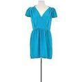 Robe courte Maje Robe en soie bleue