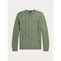 Pull Ralph Lauren Pull torsad&eacute; vert en coton Vert