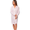 Robe courte Admas Chemise de nuit manches longues Stripes Home