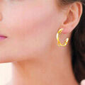 Boucles d'oreille sur Grenoble : Boucles oreilles Brillaxis Cr&eacute;oles acier dor&eacute; Jaune