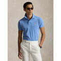 Polos sur Grenoble : Polo Ralph Lauren Polo ajust&eacute; bleu en coton piqu&eacute; Bleu