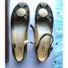 Ballerines Jose Saenz Chaussures Babies Femme Cuir Noir Ajour&eacute;es El&eacute;gantes Talon Plat Noir