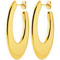 Boucles oreilles Brillaxis Cr&eacute;oles ovales acier dor&eacute; Jaune Grenoble