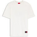 T-shirt HUGO T-shirt en jersey de coton &agrave; logo d&eacute;grad&eacute; Danoto blanc Blanc Grenoble