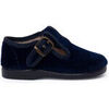 Chaussons b&eacute;b&eacute; Pisamonas Salom&eacute;s Velours Boucle Bleu