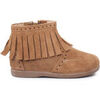 Bottines enfant Pisamonas Bottes Fille Franges Broguing Fermeture &Eacute;clair Marron