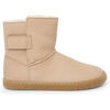 Bottines Pisamonas Bottes Barefoot Fille Cuir Fermeture &Agrave; Scratch Beige