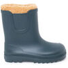 Bottes neige enfant Pisamonas Bottes De Pluie Barefoot Wide Chelsea Doubl&eacute;es Effet Mouton Gris