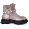 Bottines Pisamonas Bottes Fille Bride Clout&eacute;e Gris