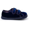 Chaussons b&eacute;b&eacute; Pisamonas Baskets Velours Barefoot Double Scratch Bleu