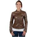 Vestes sur Grenoble : Veste Daytona Blouson en cuir d'agneau ref_30996 Bison