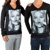T-shirt enfant Eleven Paris KM LS Mixte Gar&ccedil;on Fille Kate Moss Noir