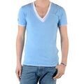 Tee-shirts sur Grenoble : T-shirt Eleven Paris T-Shirt L2 Basic Double V SS Azur