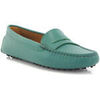 Mocassins Atlanta Mocassin Mocassins Mich&egrave;le en petit cuir grain&eacute; Vert