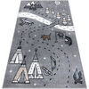 Tapis Rugsx Tapis FUN Indian pour enfants, village indien, 80x150 cm Gris 80x150 cm. . Maison & D&eacute;co > Tapis.