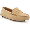 Mocassins Atlanta Mocassin Mocassins Mich&egrave;le en petit cuir grain&eacute; Beige