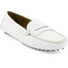 Mocassins Atlanta Mocassin Mocassins Mich&egrave;le en petit cuir grain&eacute; Blanc