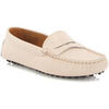 Mocassins Atlanta Mocassin Mocassins Mich&egrave;le en petit cuir grain&eacute; Beige