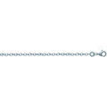 Collier Brillaxis Chaine maille for&ccedil;at argent rhodi&eacute; 60 cm Blanc