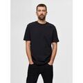 T-shirt Selected 16077385 RELAXCOLMAN-BLACK Grenoble