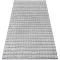 Tapis Rugsx Tapis BUBBLE argentin 21 IMITATION DE FOURRURE 140x190 cm Argent&eacute; 140x190 cm. . Maison & D&eacute;co > Tapis.