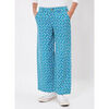 Pantalon La Fiancee Du Mekong Pantalon &eacute;vas&eacute; coton imprim&eacute; 7/8&egrave;me MEL Bleu