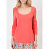 T-shirt La Fiancee Du Mekong T-shirt uni coton flamm&eacute; bio uni manches 3/4 BIANCA Rouge