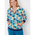 Gilets sur Grenoble : Gilet La Fiancee Du Mekong Gilet sweat coton bio zipp&eacute; imprim&eacute; WOODINE Orange