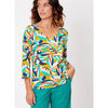 T-shirt La Fiancee Du Mekong Tee-shirt coton flamm&eacute; bio imprim&eacute; manches 3/4 GIANA Jaune