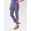 Pantalon La Fiancee Du Mekong Pantalon cigarette 7/8&egrave;me coton stretch WENDY Bleu Grenoble