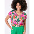 T-shirt La Fiancee Du Mekong T-shirt imprim&eacute; maille fluide col rond MIA Rose
