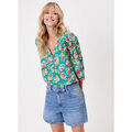 Chemises sur Grenoble : Chemise La Fiancee Du Mekong Blouse fluide col V boutonn&eacute; CLARA Vert