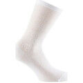 Chaussettes sur Grenoble : Chaussettes Kindy Mi-chaussettes en fil d'&eacute;cosse motifs ethniques MADE IN FRANCE Blanc
