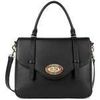 Sac &agrave; main LANCASTER Sac &agrave; Rabat Marble Touch M Noir Noir