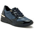 Baskets basses Pediconfort Derbies zipp&eacute;s avec lacets Bleu Grenoble