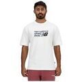 T-shirt New Balance T-shirt New Balance manches courtes col rond blanc