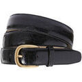 Ceintures sur Grenoble : Ceinture Daxon by - Ceinture cuir r&eacute;glable aspect croco Noir