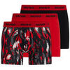 Boxers HUGO LOT DE TROIS BOXERS LONGS EN COTON STRETCH AVEC TAILLE Rouge