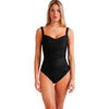 Maillots de bain Admas Maillot de bain une pi&egrave;ce pr&eacute;form&eacute; amincissant Curvy Mod Noir