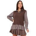 Robes sur Grenoble : Robe courte La Modeuse Pulls pour femme - Marron -
