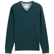 Pull Tom Tailor - Pull col v - vert sapin