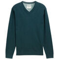 Pull Tom Tailor - Pull col v - vert sapin