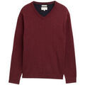 Pull Tom Tailor - Pull col v - bordeaux