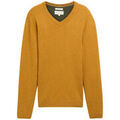 Pull Tom Tailor - Pull col v - moutarde