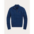 Pull Ralph Lauren Pull camionneur torsad&eacute; bleu en coton Bleu Grenoble